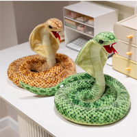 Peluche Serpent Cobra Personnalisée en Gros OEM ODM, Peluche Réaliste Serpent, Jouet Reptile Personnalisé pour Décoration et Cadeau