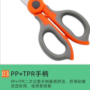 Multi Purpose Electrician Scissors Stainless Steel Smooth <b>Edge</b> Industrial Grade Wire <b>Cutters</b> Green Orange Color Options - Product Image 4