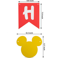 Décorations de fête d'anniversaire pour enfants sur le thème de la souris, fournitures pour fête d'Halloween, décoration de gâteau, bannière d'anniversaire, ballons en latex Mickey Minnie