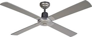 48 Inch Modern Air Cooling <strong>Fan</strong> Flash <strong>Silver</strong> Industrial Ceiling <strong>Fan</strong> Without Light, With 4 Plywood Blades, Include Wall Control - Product Image 2