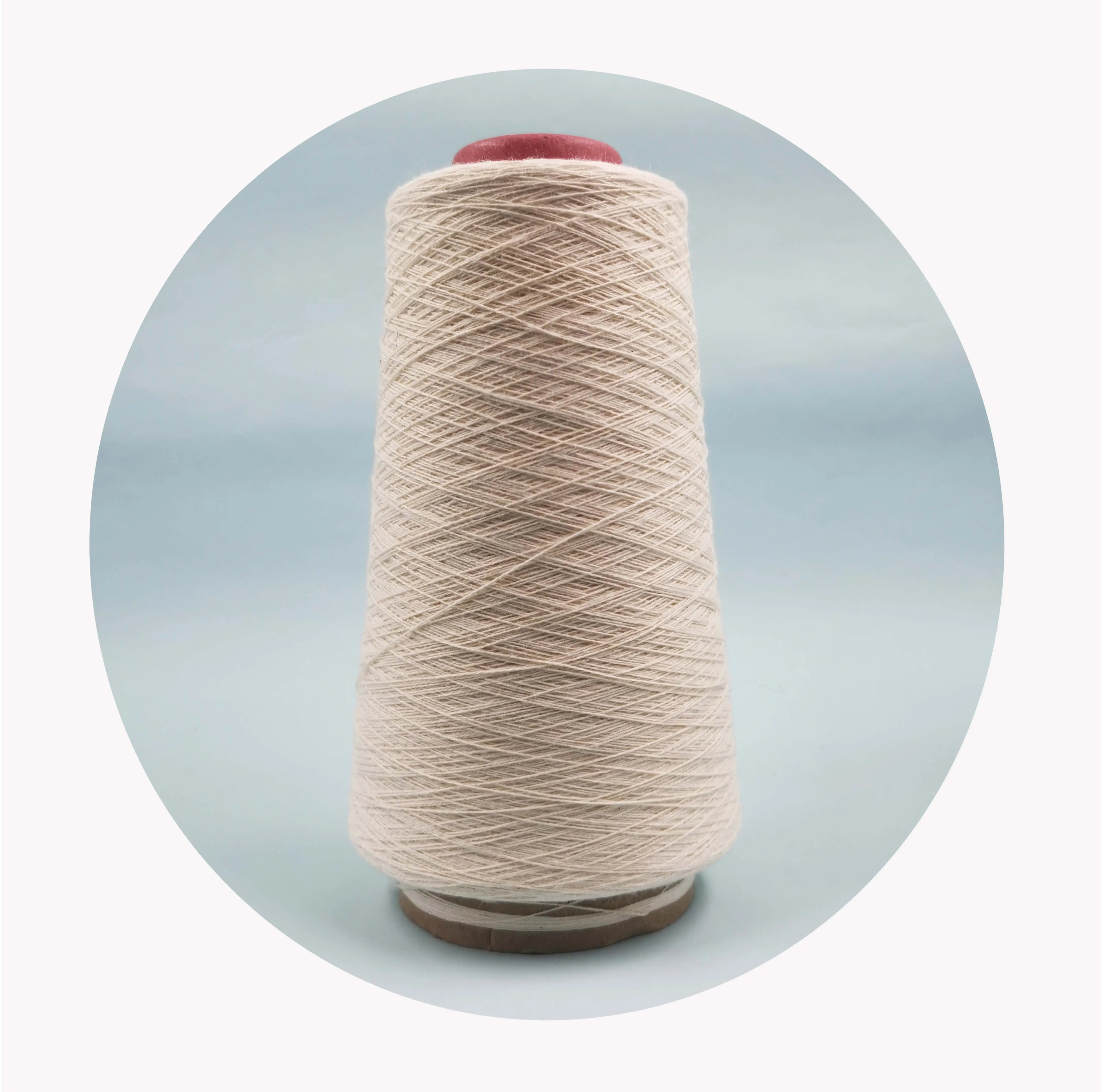 Fil de coton 100 naturel ringspun écologique pour le tissage à tricoter Ne21/2