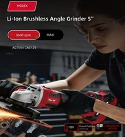 Kit de meuleuse d'angle sans fil HOLEX avec batteries 2.0Ah/4.0Ah, garantie de 3 ans, construction métallique