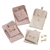 Pochette de luxe personnalisée en microfibre pour bijoux, style enveloppe, avec logo
