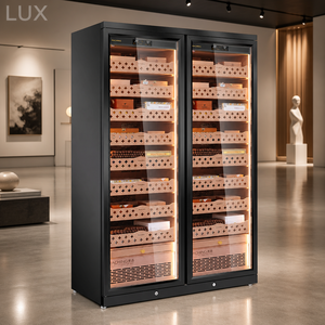 Humidor à cigares LUX 3800, double porte, grande capacité, étagères en cèdre espagnol - Product Image 1