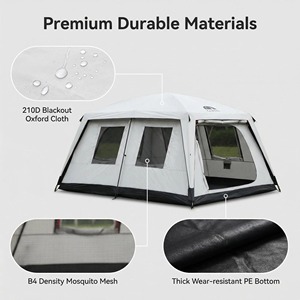 Tenda da Campeggio Personalizzata per 6-8 Persone, Grande, Pieghevole, Impermeabile, in Rete Oxford, per Escursioni, Viaggi, Famiglia, Spiaggia, Giardino, <span class=keywords><strong>Glamping</strong></span> - Product Image 5