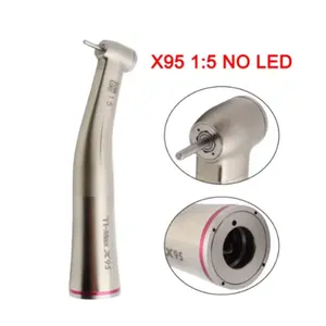 Hot selling good price Max X95 Red Ring Dental 1:5 Fiber Optic dental turbina implant Contra Angle lowspeed Handpiece