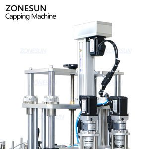 Machine de capsulage automatique à double tête servo ZONESUN ZS-SVXG01 pour pots et bouteilles ronds de produits alimentaires, cosmétiques, crèmes pour le visage et les mains - Product Image 4