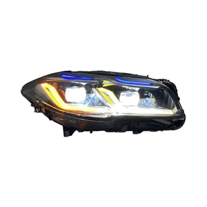 Faros Delanteros SJC para <span class=keywords><strong>BMW</strong></span> Serie 5 <span class=keywords><strong>F10</strong></span> F18 520i 535i 525i M5, Estilo G, Doble DRL, LED Amarillo y Blanco, Modificados, V2, 2011-2017 - Product Image 4