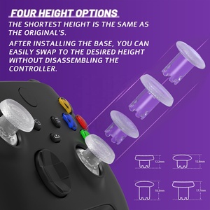 EXtremeRate - Palancas de Mando Intercambiables ThumbsGear V3 Transparentes y Ajustables en Altura para Control de Xbox Series X S - Product Image 2