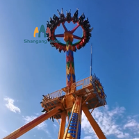 Grand Pendule à 360° Emmêlant et Palpitant °   Grande attraction de parc d'attractions extérieure en fibre de verre, modèle automobile rotative, équipement de divertissement