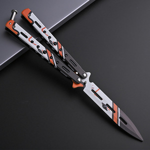 Navaja de Mariposa Plegable Clásica de <span class=keywords><strong>CSGO</strong></span>, Sin Filo, para Práctica de Defensa Personal, Juguete de Acero, Artículo de Colección - Product Image 2