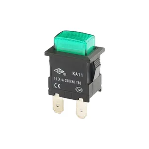 Factory Supply Free Sample IP40 Black Shell Green with 24VAC LED pushbutton switch