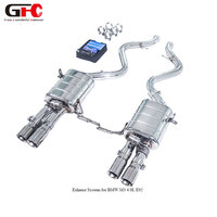 Système d'échappement pour BMW M3 M4 E90 E92 E93 4.0L avec valve pneumatique, embouts quadruples, échappement arrière en acier inoxydable poli miroir