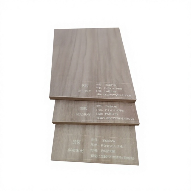 Wood-grain Melsmine Melamine-coated Paint-free Wood Core Board E0-grade Lamined Wood Panel for Kitchen Cabinets