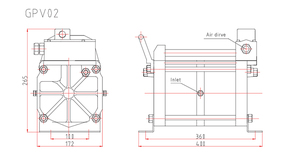 Pompe à air miniature SHINEEAST série GPV02, 16 bars, haute pression, à piston, avec support de personnalisation OEM - Product Image 6