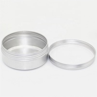 Boîtes rondes en métal en aluminium de 4 oz (120 ml, 120 g) avec couvercle à vis pour le stockage de la pommade, vente en gros