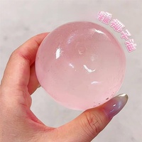 Boule anti-stress transparente en poudre à rebond lent Vaseline Huile de Coco, jouet anti-stress non-rétractable