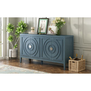 DB TREXM Midcentury <b>Retro</b> <b>Sideboard</b> Door Handle Antique Circular Groove Design for Entrance Dining & Living Room - Product Image 4