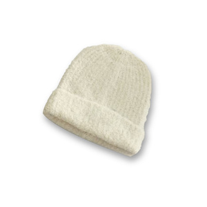 Bonnet en tricot de <span class=keywords><strong>luxe</strong></span> en mélange de laine avec étiquette en cuir PU personnalisée à lettre classique, revers courant, idéal pour le ski en automne et en hiver - Product Image 5