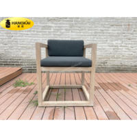 Ensemble de table et de chaises en teck durable pour l'extérieur, pour hôtel, villa, jardin