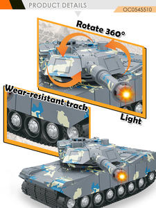 Bas <span class=keywords><strong>prix</strong></span> drôle 4CH télécommande rc modèle de réservoir militaire musique légère - Product Image 3