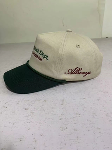 Gorra Snapback de 5 Paneles sin Estructura con Detalle de Cuerda de Algodón, Gorra de Pana Estilo Dad, 100% Algodón, Colores Personalizados al por Mayor - Product Image 2