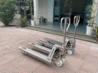 Chariot élévateur manuel hydraulique ICHIMENS de haute qualité, chariot à palettes en acier inoxydable argenté, 540x1150mm, roues en nylon/tandem, 2,5 tonnes, garantie 3 ans