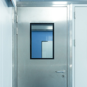 Porte coupe-feu coulissante antivol en acier inoxydable, ouverture manuelle, pour usage industriel et hospitalier - Product Image 2