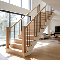 Balustres en fer forgé classiques DVN, style minimaliste, balustrade en fer creux, anti-rouille, mât d'escalier en métal, facile à installer pour les escaliers