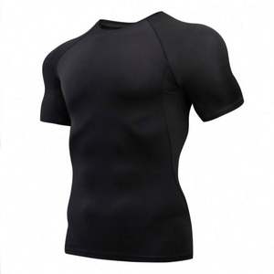 Camiseta de Compresión de Manga Corta para Hombre, Cuello Redondo, Ajuste Delgado, Secado Rápido, para Verano, Ropa Deportiva para Gimnasio, Ciclismo y Running - Product Image 4