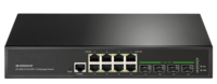 Meningkatkan jaringan BT standar penuh Gigabit Switch L3 SNMP dikelola Gigabit 48V 802.3af/at/bt PoE Switch
