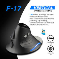 ZELOTES F-17 Accessoires informatiques tendance Souris verticale ergonomique sans fil 2,4 GHz avec rétroéclairage LED bleu personnalisable Souris de jeu