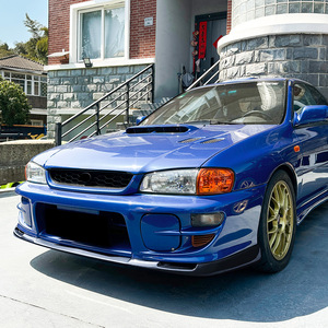 สปอยเลอร์หน้า Amp-Z ลายคาร์บอนไฟเบอร์ ผิวด้าน สำหรับ Subaru Impreza WRX STI ปี 1997-2001 - Product Image 2