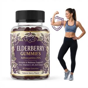 Fabricante de Gomitas de Saúco a Granel con Etiqueta Privada OEM, Vitaminas C, Zinc, D3, Equinácea, Apoyo Inmunológico, Gomitas Veganas con Pectina - Product Image 1