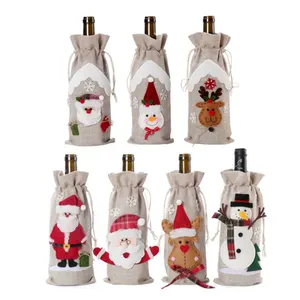 TW-573装饰圣诞酒瓶盖袋圣诞快乐装饰圣诞礼物新年2023