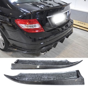 New Carbon Rear Bumper Side Skirts <b>Splitters</b> Flaps for Mercedes Benz C Class W204 C63 Sedan Coupe - Product Image 3