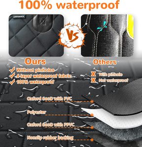 Funda Impermeable para Asiento Trasero de Coche para Mascotas, Resistente a los Arañazos, Antideslizante, Duradera y Suave, 600D - Product Image 3