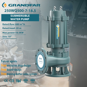 Bomba Sumergible Vertical Grandfar de 25HP para Drenaje de Aguas Residuales, Lodos y Arena, Aplicaciones de Succión 250WQ500-7-18 - Product Image 1