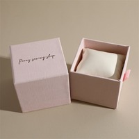 Boîte à montres en carton de luxe personnalisée avec logo, petit tiroir, coussin intégré, style simple, pour vente en gros