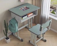 Bureau d'école et table d'étude simples au design moderne avec chaise d'étudiant Meubles pour enfants en gros pour l'étude en classe