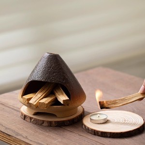 Quemador de aromaterapia artesanal transfronterizo, resistente a la llama abierta, para quemar madera sagrada de cedro, creando ambiente, pequeña chimenea - Product Image 4