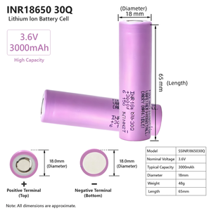 แบตเตอรี่ลิเธียมไอออนทรงกระบอก Victpower INR18650 30Q 3.6V 3000mAh เกรด A สำหรับอุปกรณ์อิเล็กทรอนิกส์สำหรับผู้บริโภค - Product Image 3