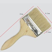 Ensemble de pinceaux à peinture en fibres synthétiques à manche en bois résistant à la corrosion et aux hautes températures, qualité industrielle et bricolage, pour peinture murale