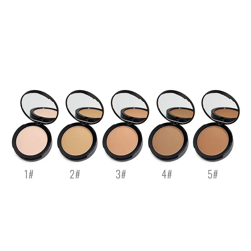 Private Label Geperst Poeder Compacte Olie Controle Langdurige Concealer Matte Foundation Geperst Poeder