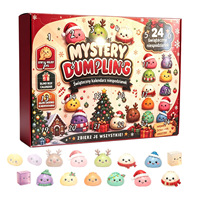 Nouveau Calendrier de l'Avent de Noël, Boîte Mystère, 24 Grilles de Jouets à Presser TPR Baozi, Anti-Stress Sensoriel