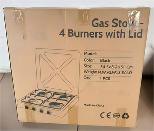 European Style 4-Burner L.P.<strong>G</strong>. <strong>Gas</strong> Cooktop Portable Hob with Automatic Ignition for Household &amp; Outdoor Camping Use - Product Image 6