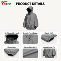 Veste légère et fine TIMETEX, imperméable, pour sports de plein air, avec capuche, pour la randonnée, la pêche printanière/estivale, protection de la peau