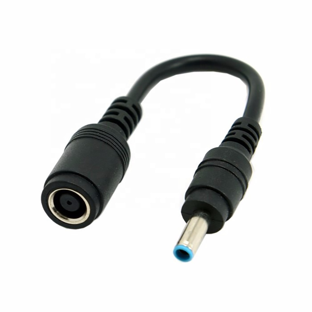 Соединитель постоянного тока 7,4*5,0 мм мама до 4,5*3,0 мм папа синий адаптер зарядного кабеля постоянного тока для ультрабука HP