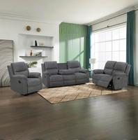 Fauteuil inclinable manuel en tissu technique, fauteuil inclinable individuel avec massage et lumière LED, fauteuil pivotant pour salon