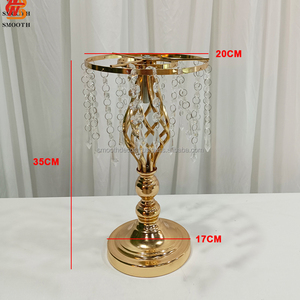 SMOOTH Gold Clear Metal Acrylic Candle Holder Flower <b>Stands</b> <b>Wedding</b> Table Centerpieces for Event Decoration - Product Image 3